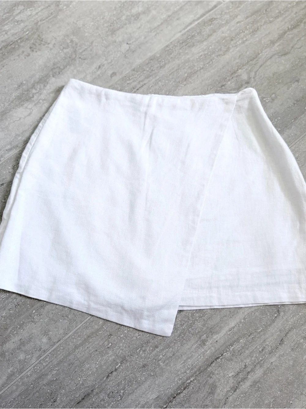 Abercrombie & Fitch White Linen Blend Skort Shorts Women’s Small NWT - Picture 4 of 10